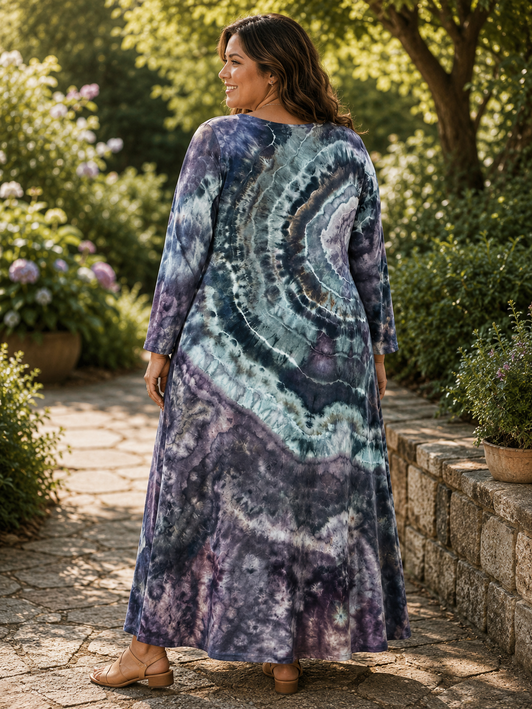 Long Sleeve Maxi Dress Moon Shadow (Large)