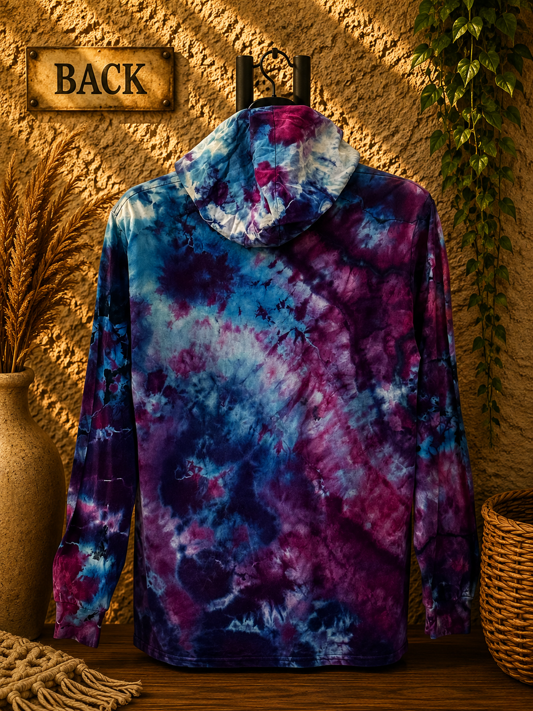 LS T-Shirt Hoodie — Reverse Dyed— (Large)