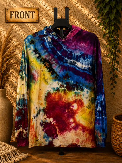 LS T-Shirt Hoodie - Reverse Dyed — (Large)
