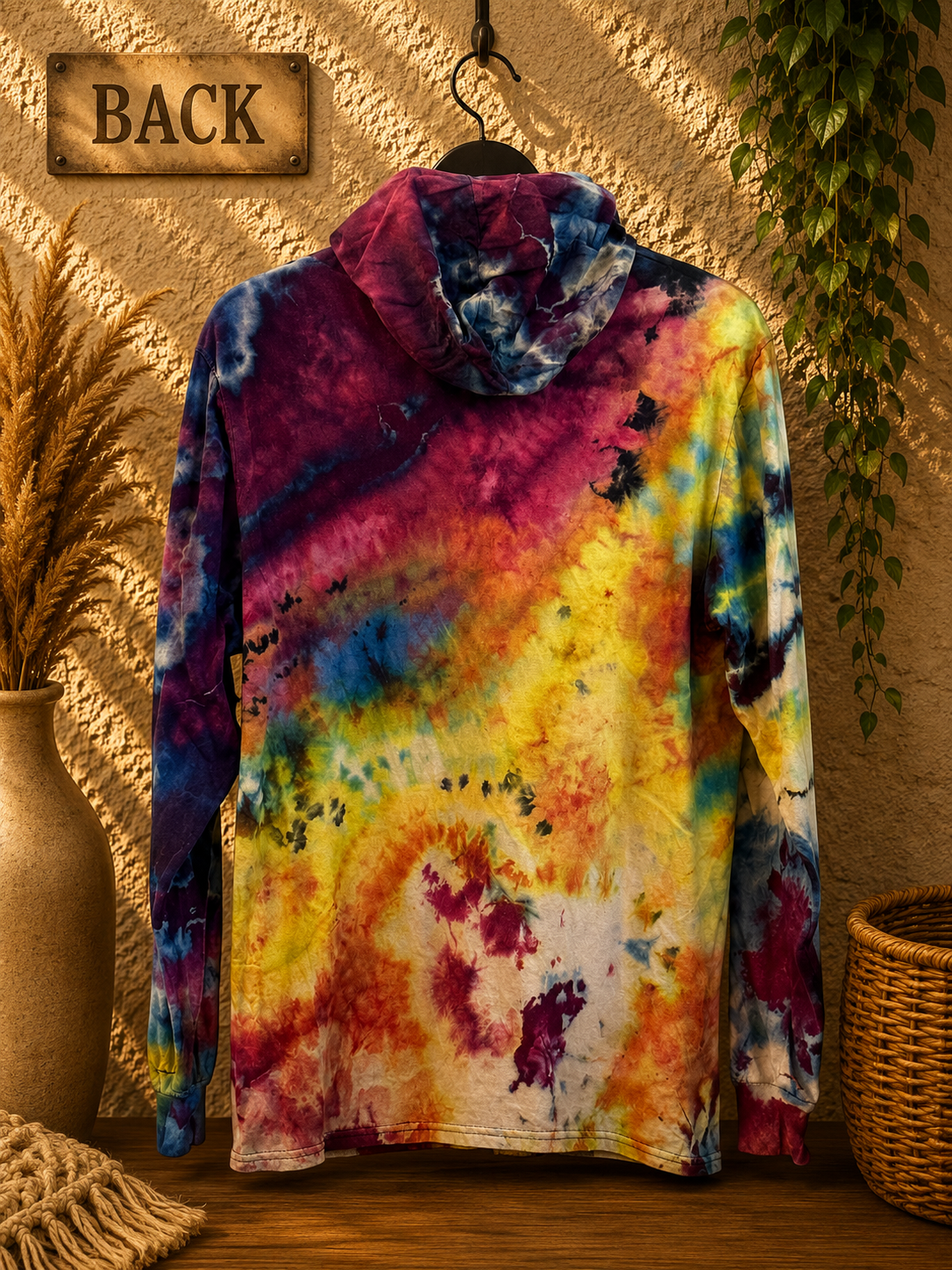LS T-Shirt Hoodie - Reverse Dyed — (Large)