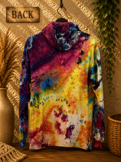 LS T-Shirt Hoodie - Reverse Dyed — (Large)