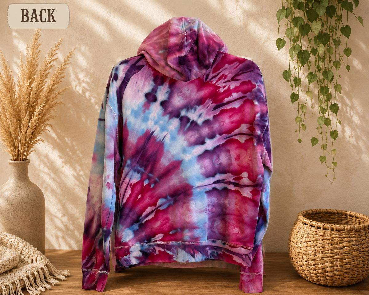 Henley French Terry Hoodie  – Hand Dyed – (Medium)