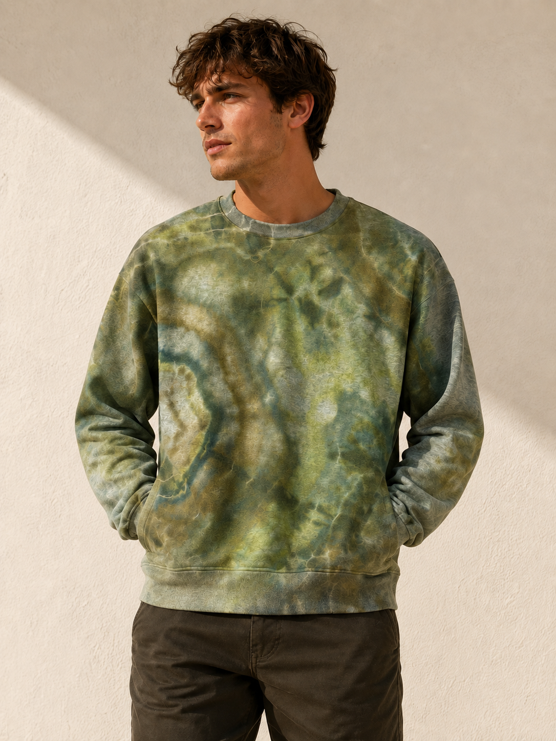 Crewneck Sweatshirt w/ pocket - Mosswater Drift (Large)