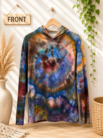 LS T-Shirt Hoodie — Hand Dyed — (Medium)