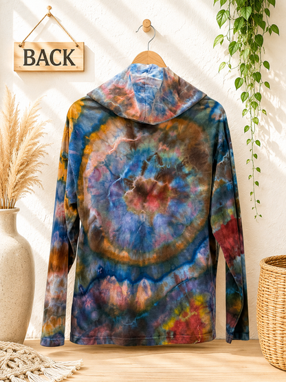 LS T-Shirt Hoodie — Hand Dyed — (Medium)