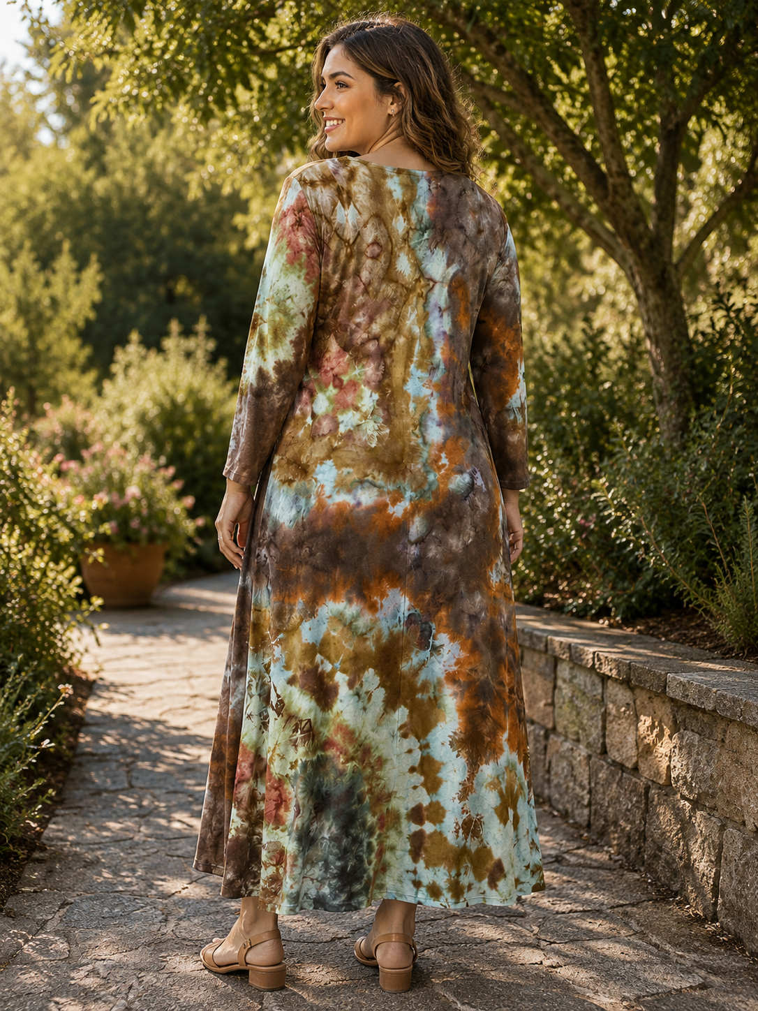 Long Sleeve Maxi Dress Woodland Alchemy (XL)