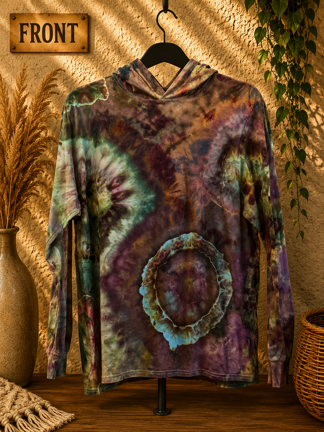 LS T-Shirt Hoodie — Hand Dyed (Large)