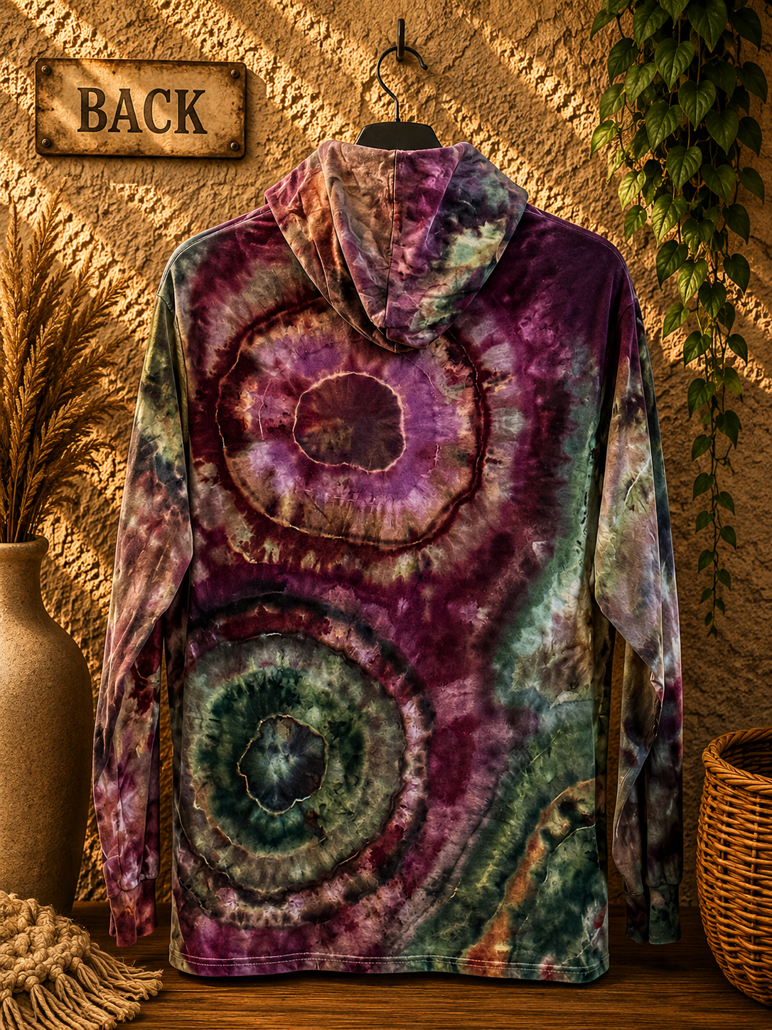LS T-Shirt Hoodie — Hand Dyed (Large)