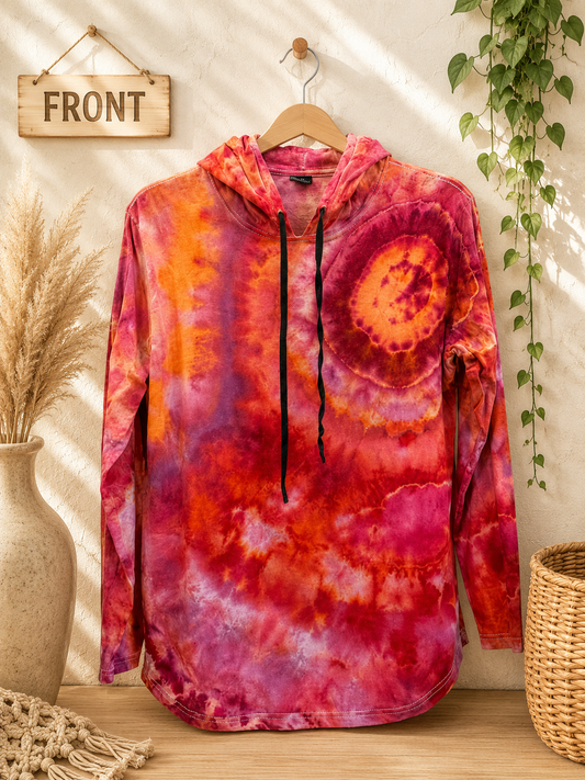 LS T-Shirt Hoodie —Hand Dyed — (Medium)